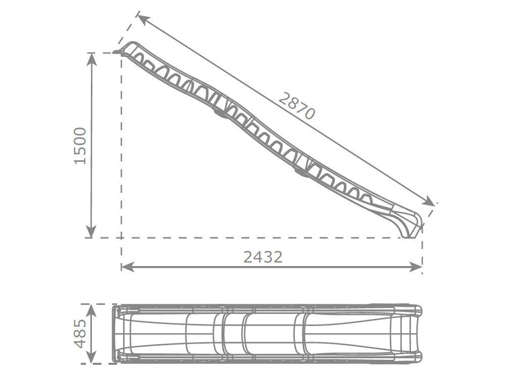 KBT Rutsche KBT Rutsche rocli 287 cm Rot, (1-tlg)