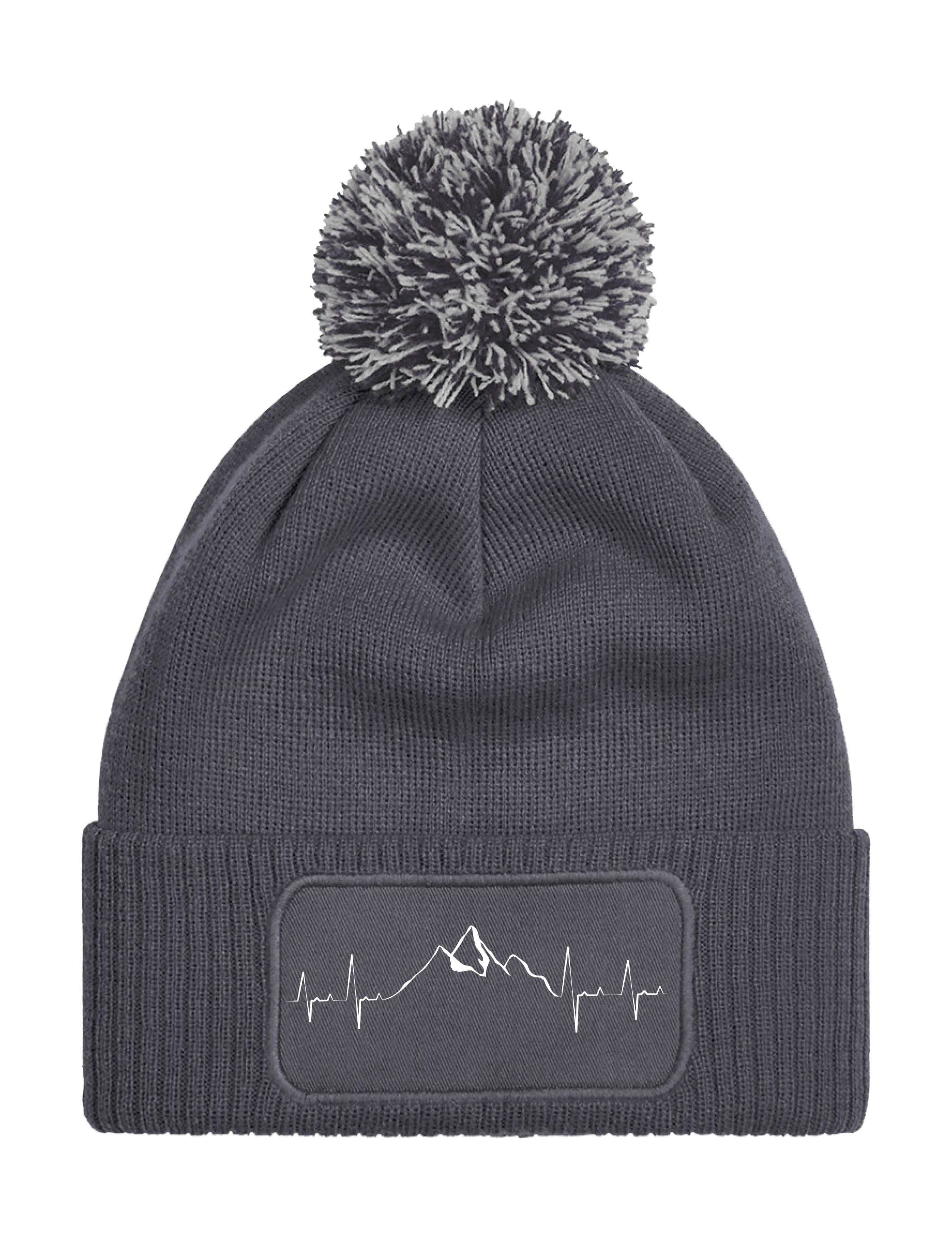 Youth Designz Beanie Unisex Strick Bommel Beanie Mütze mit Heartbeat Mounta günstig online kaufen