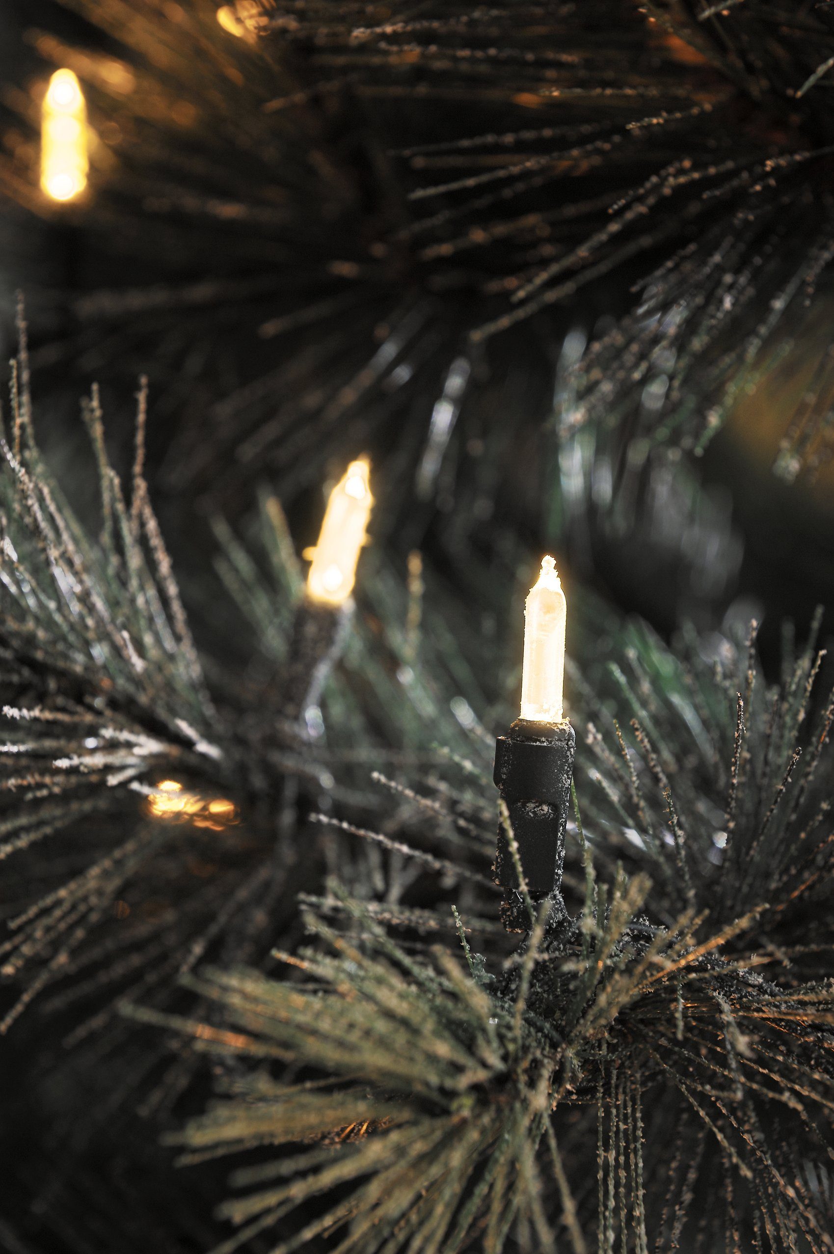 KONSTSMIDE LED-Lichterkette Weihnachtsdeko aussen, 40-flammig, weiße Minilichterkette, warm Dioden 40 LED