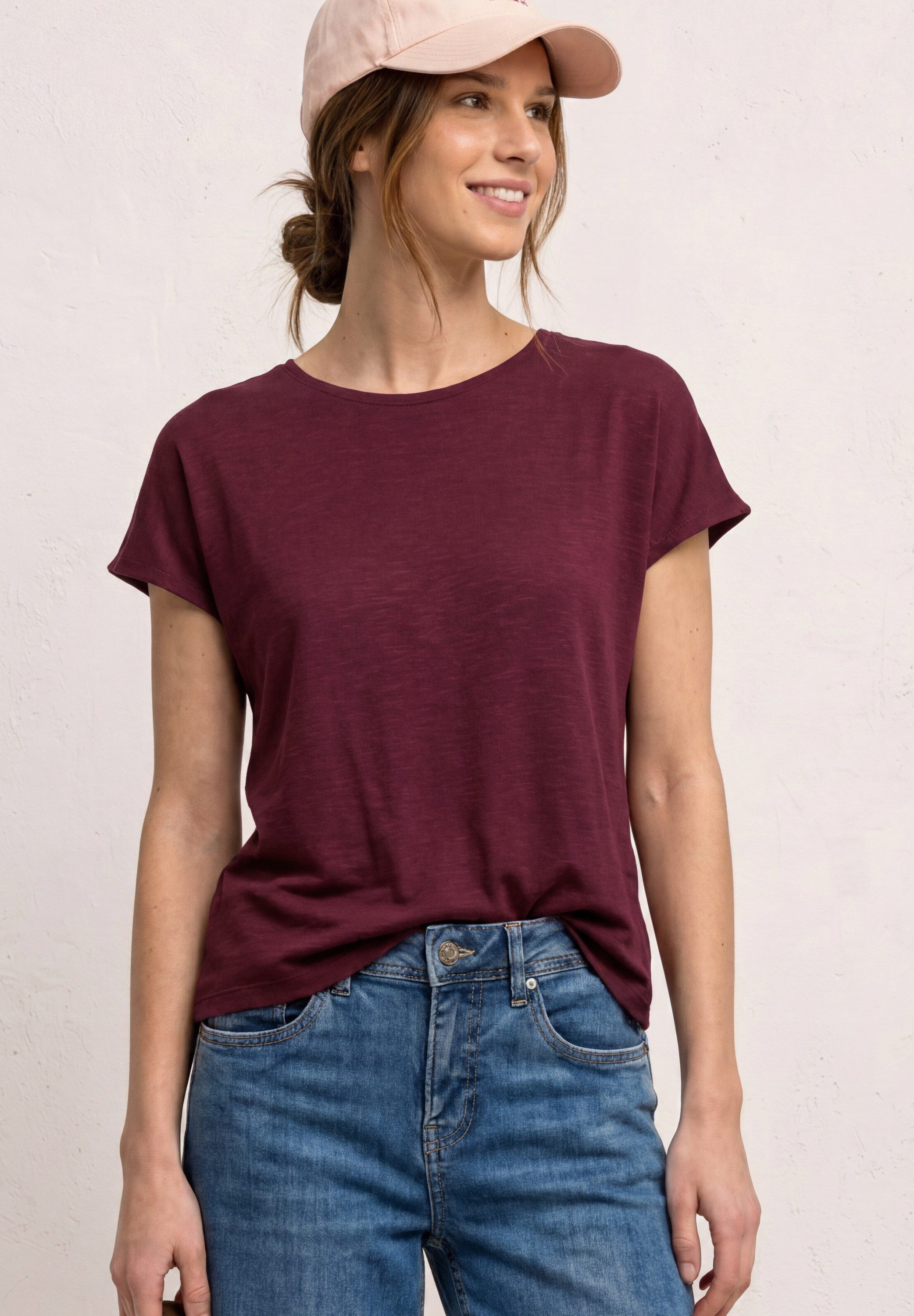 STREET ONE T-Shirt mit Rundhalsausschnitt