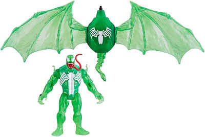Hasbro Actionfigur Marvel Spider-Man, Web Splashers Green Symbiote Flügel Splasher, Spritzt Wasser