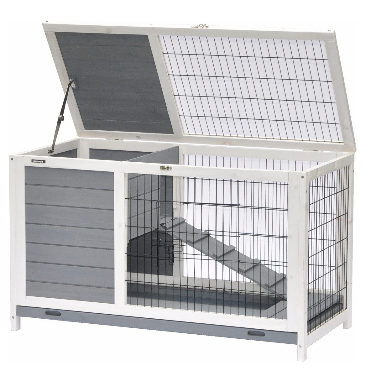 nanook Kleintierkäfig Meerschweinchenstall Easy grau weiß günstig online kaufen