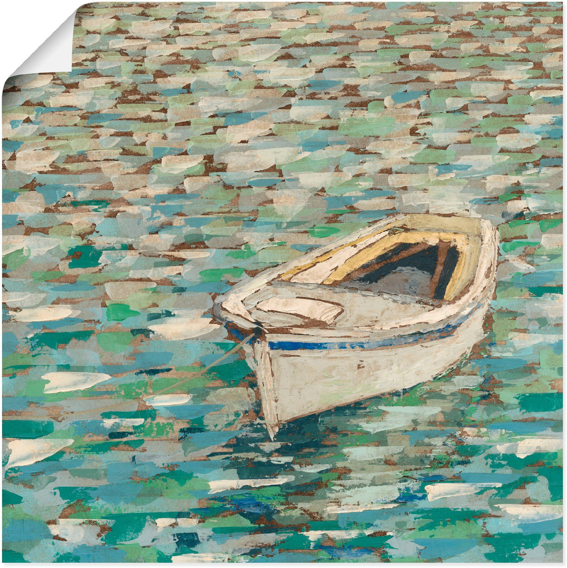 Teich Wandbild II, St), Auf als versch. dem Boote & Poster Wandaufkleber (1 Artland in oder Schiffe Alubild, Leinwandbild, Größen