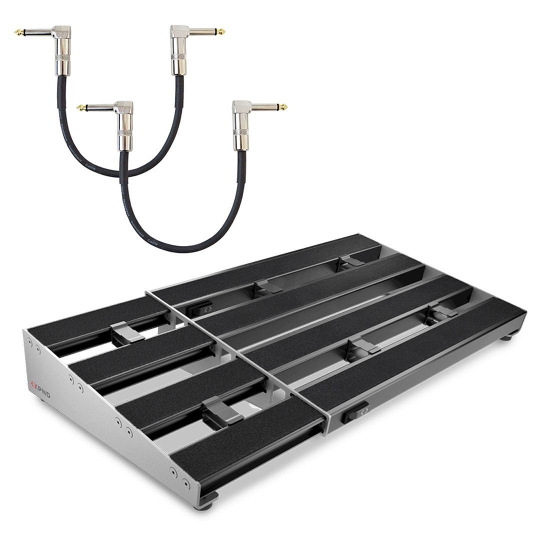 E-Gitarre Daddario XPND-02 Pedalboard mit 2x Patchkabel