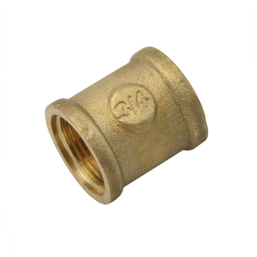 Gewindefitting Rohr Muffe 3/4" Zoll DN20 Messing Rohrmuffe Gewinde-Fitting