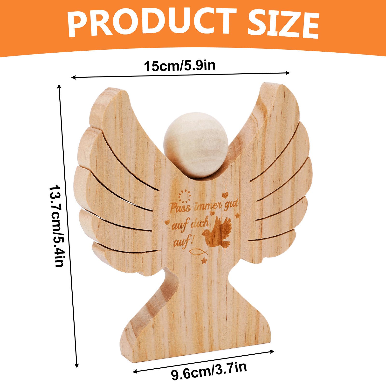 BlingBin Engelfigur Holzengel Taufgeschenk Geldgeschenk Holz Gravur Schutze günstig online kaufen