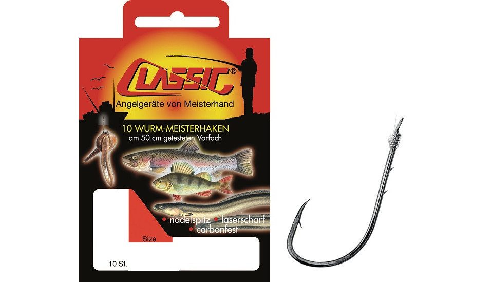 Kreishaken Classic Wurmhaken Размер 6 gebunden gunsmoke 10