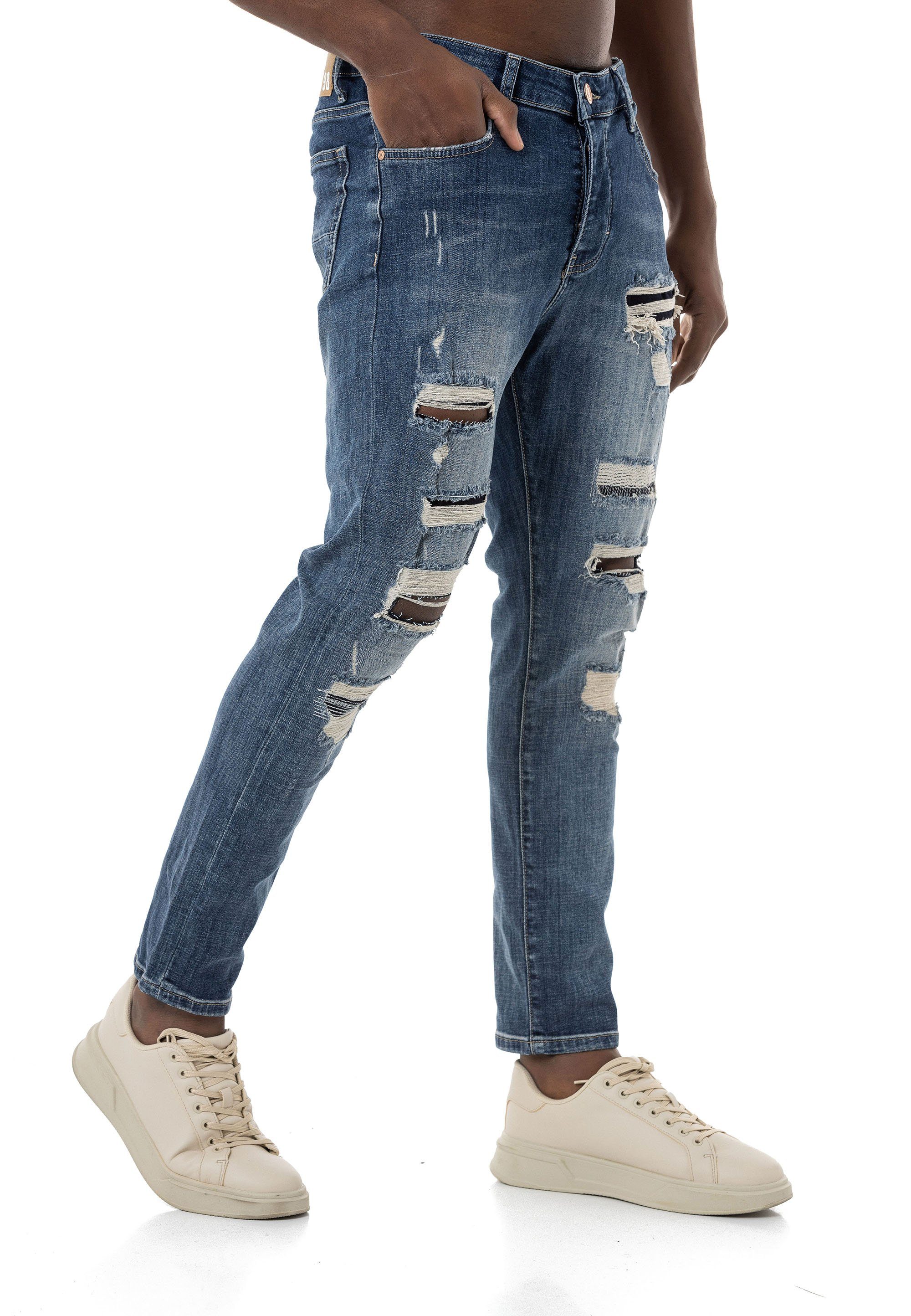 RedBridge Destroyed-Jeans lässige Denim Hose 5-Pocket-Style
