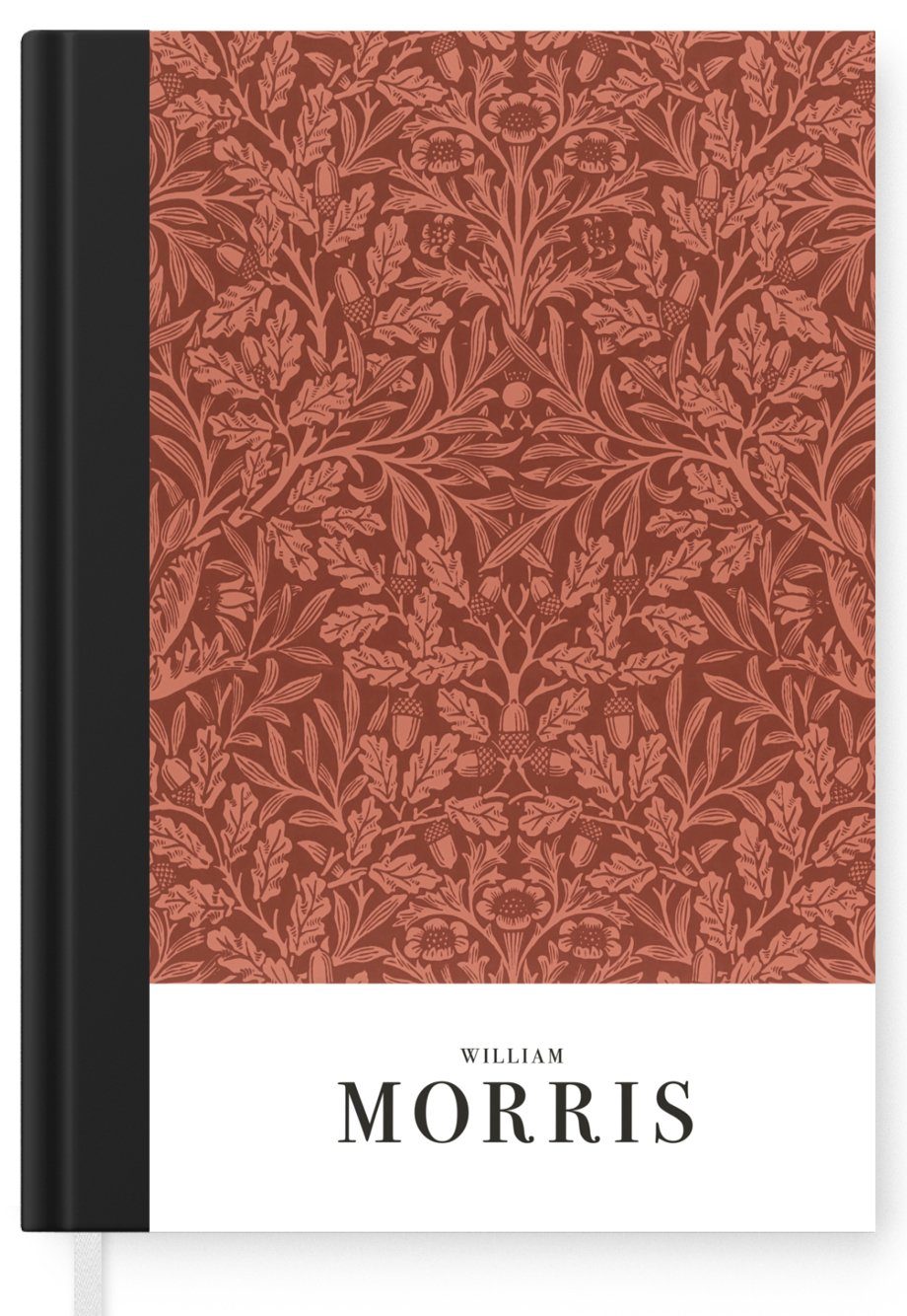 Pflanzen A5, Blätter - Morris Merkzettel, 98 Journal, - Haushaltsbuch Tagebuch, - Notizbuch Seiten, Notizheft, Braun, MuchoWow