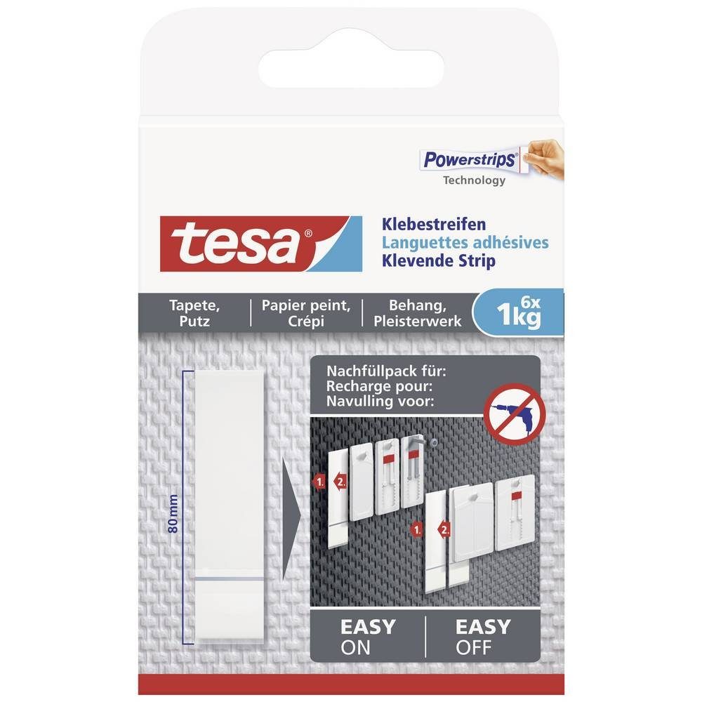 tesa Klebehaken Klebestreifen, für Tapeten