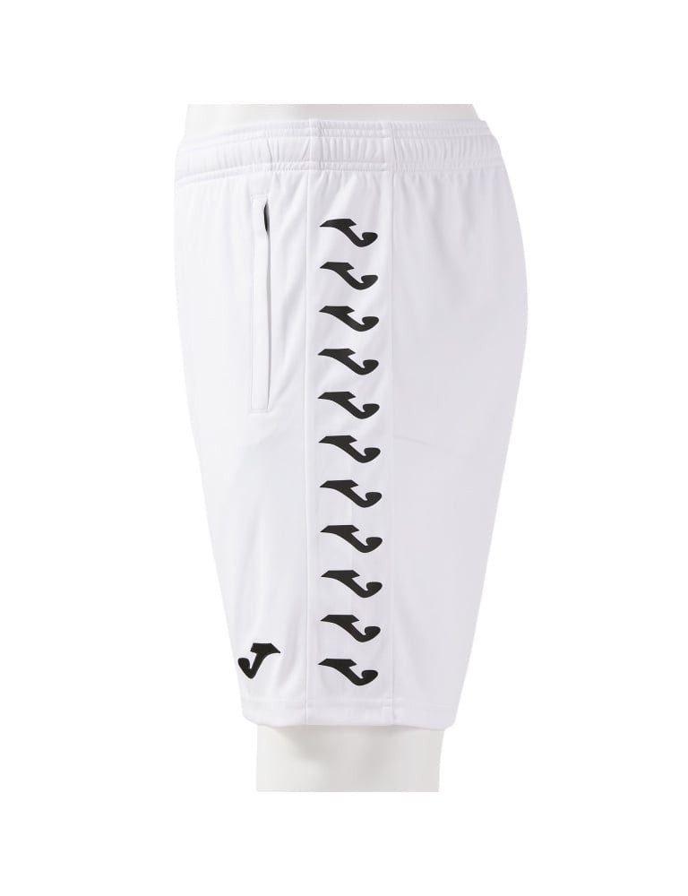 Joma Trainingshose Bermuda Heroic (100% Polyester, mit Seitentaschen) kurz weiss Herren