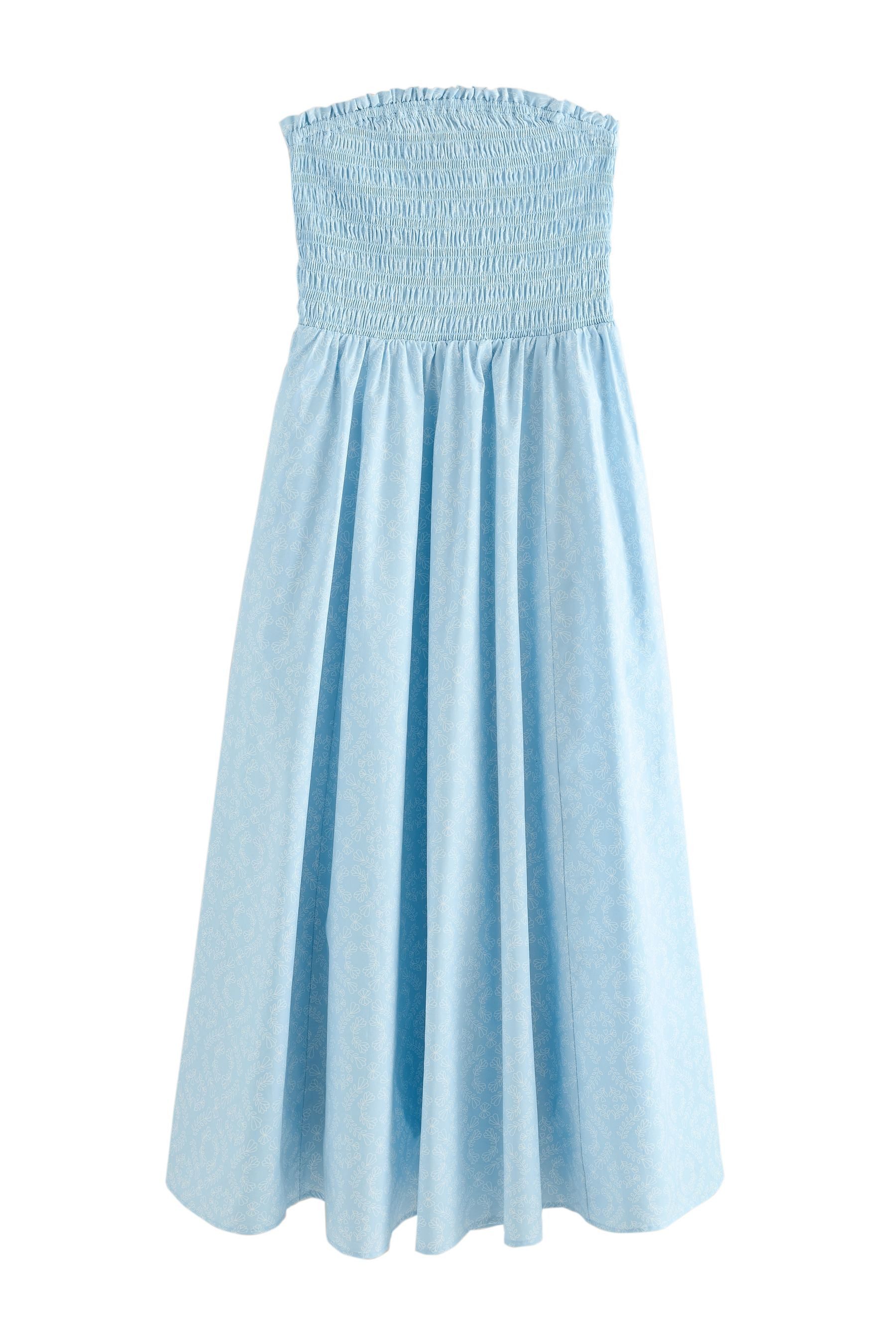 Midikleid Festliches Bandeau-Midikleid mit gerafftem Mieder