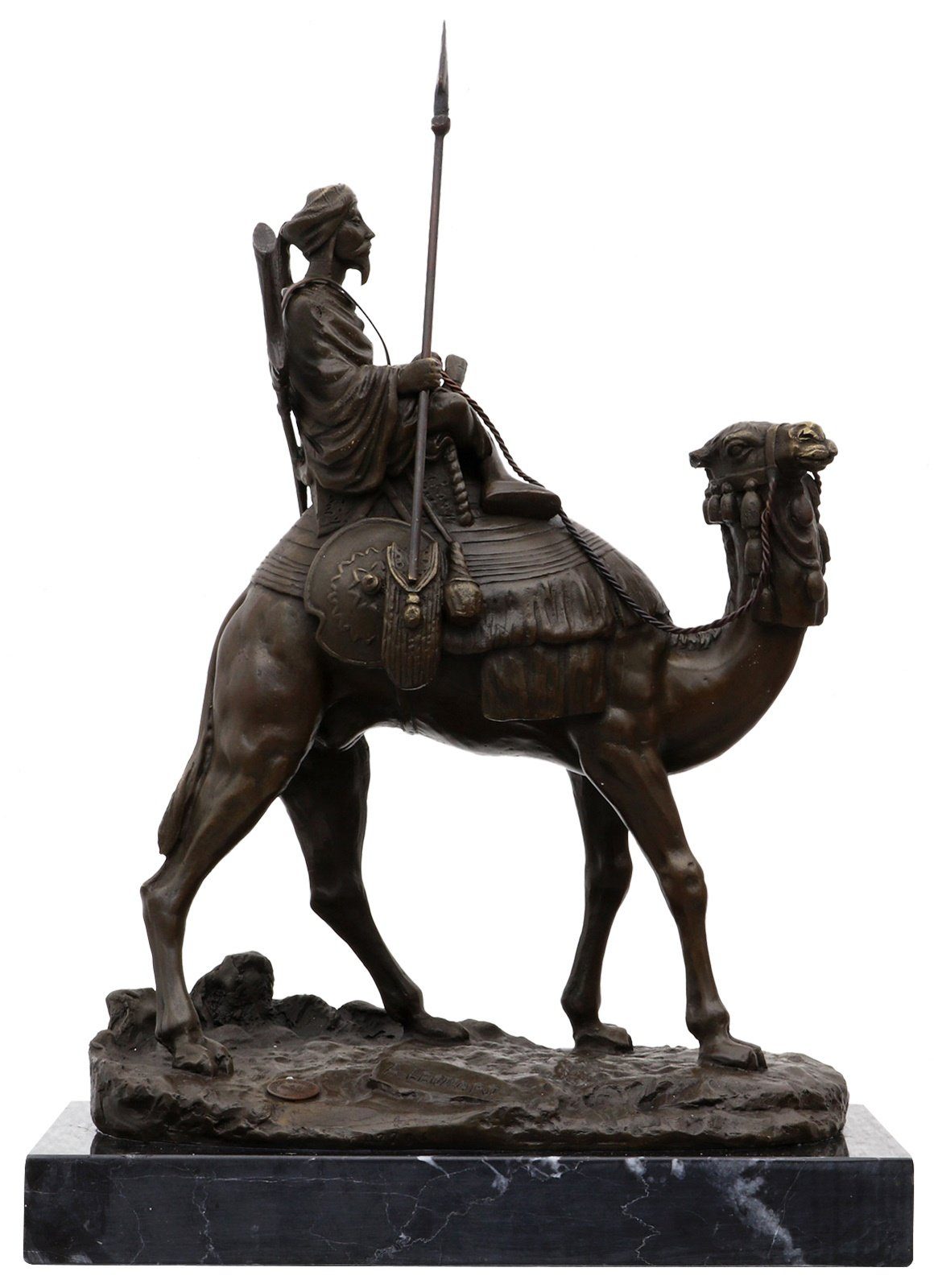 Aubaho Skulptur Bronzeskulptur Dromedar Beduine Bronze dr Orient Figur Kamel sculpture