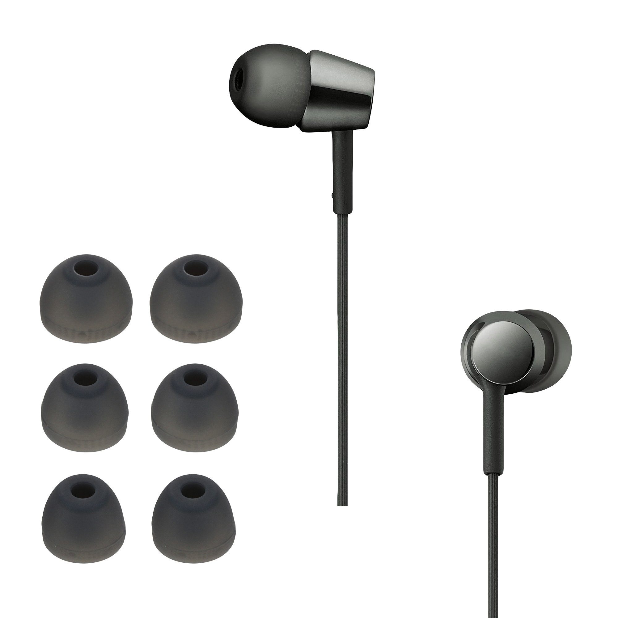 kwmobile 6x Polster für Sony WI-C300 / WI-C400 / MDR-XB55AP / MDR-EX155AP Ohrpolster (3 Größen - Silikon Ohrstöpsel In-Ear Kopfhörer)