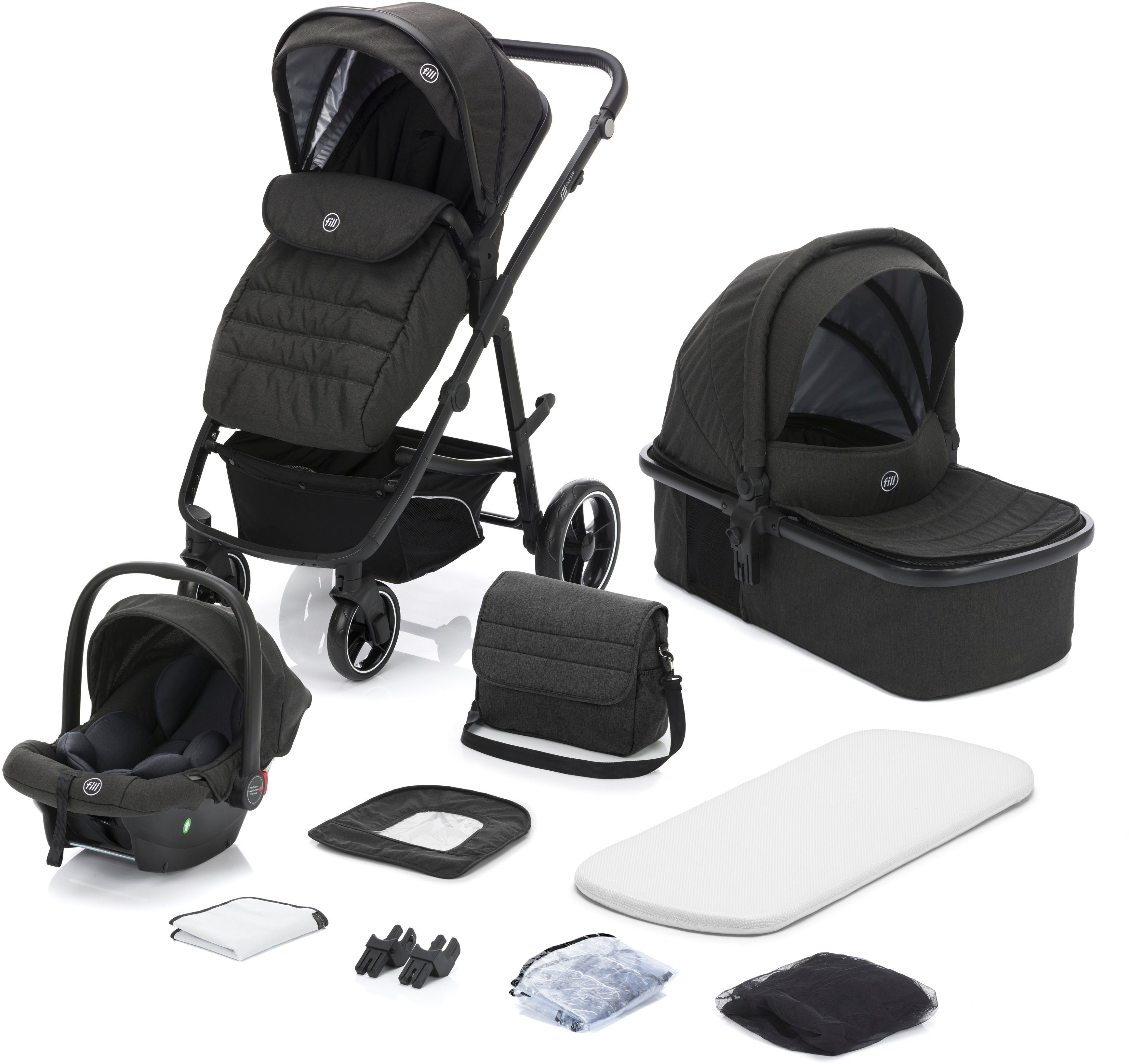FILLIKID Kombi-Kinderwagen Jaguar Set, 9-tlg mehr