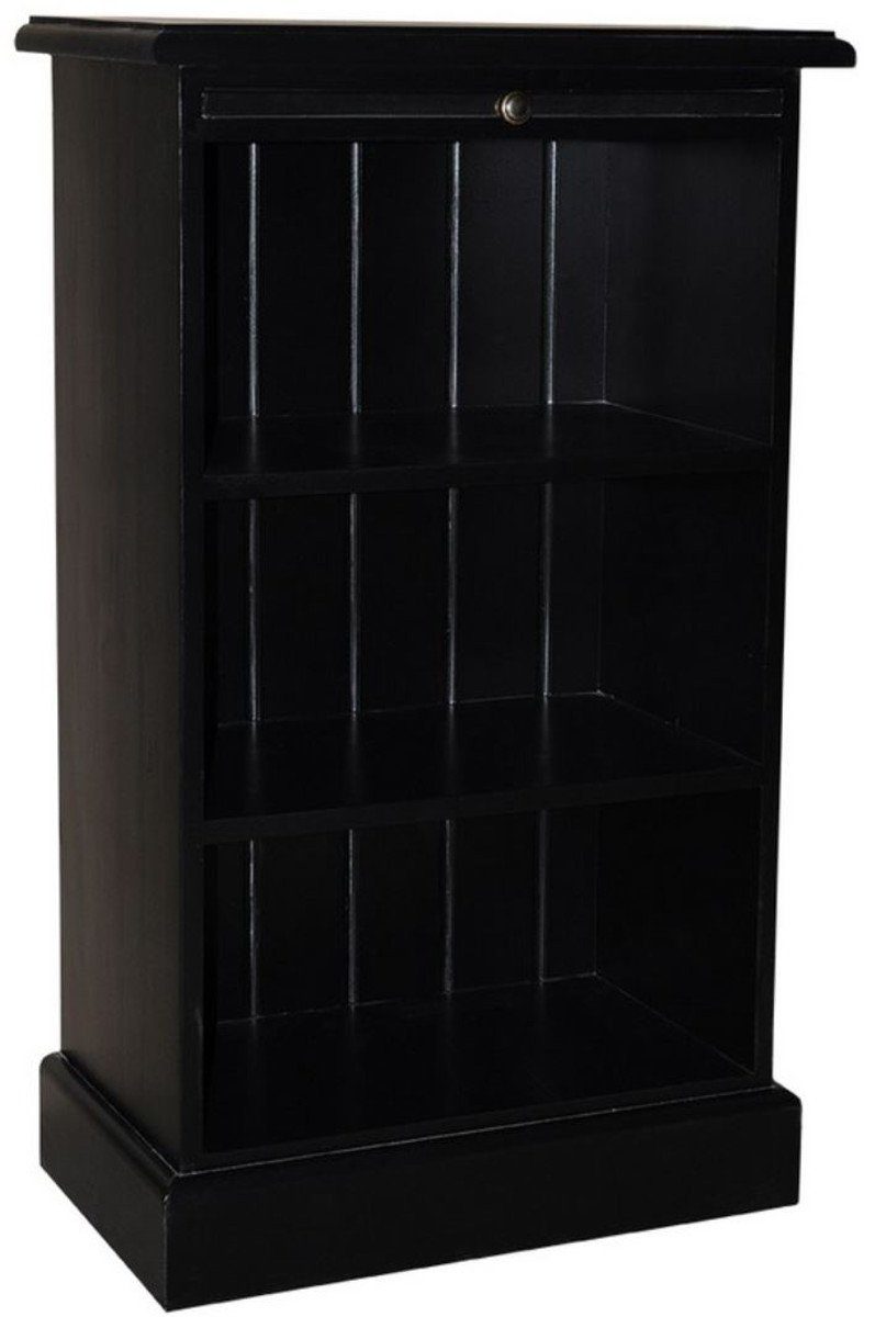 Casa Padrino Stauraumschrank Landhausstil Bücherschrank Schwarz 58 x 32 x H. 98 cm - Landhausstil Büromöbel