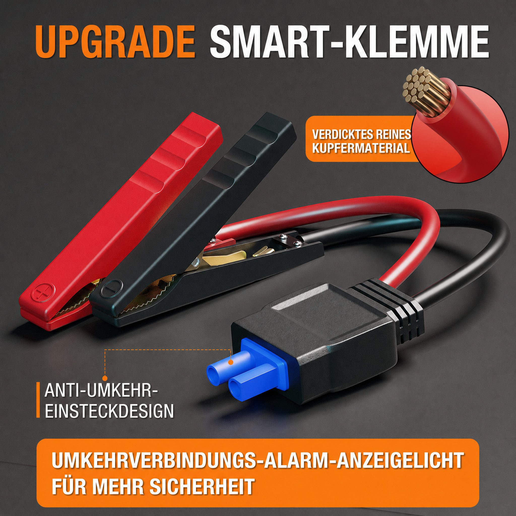 Blossom 4-in-1 Auto Starthilfe 6000A mit Kompressor 150 PSI, 12V Jump Starter Starthilfegerät 12000 mAh (12 V), Reifenfüller mit LED Display, Powerbank und Notfalllicht