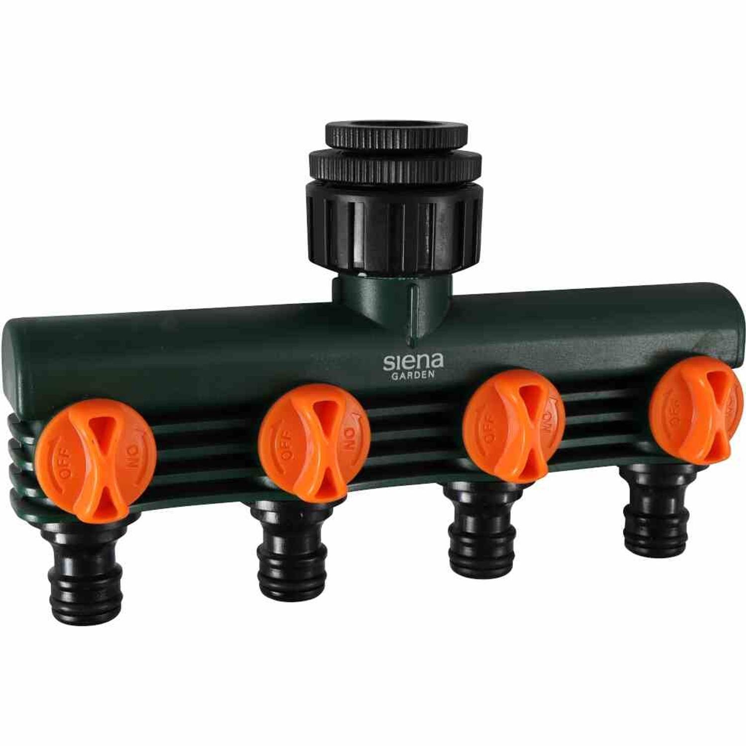Schlauchverbinder 4-Wege-Verteiler stufenlos regulierbar