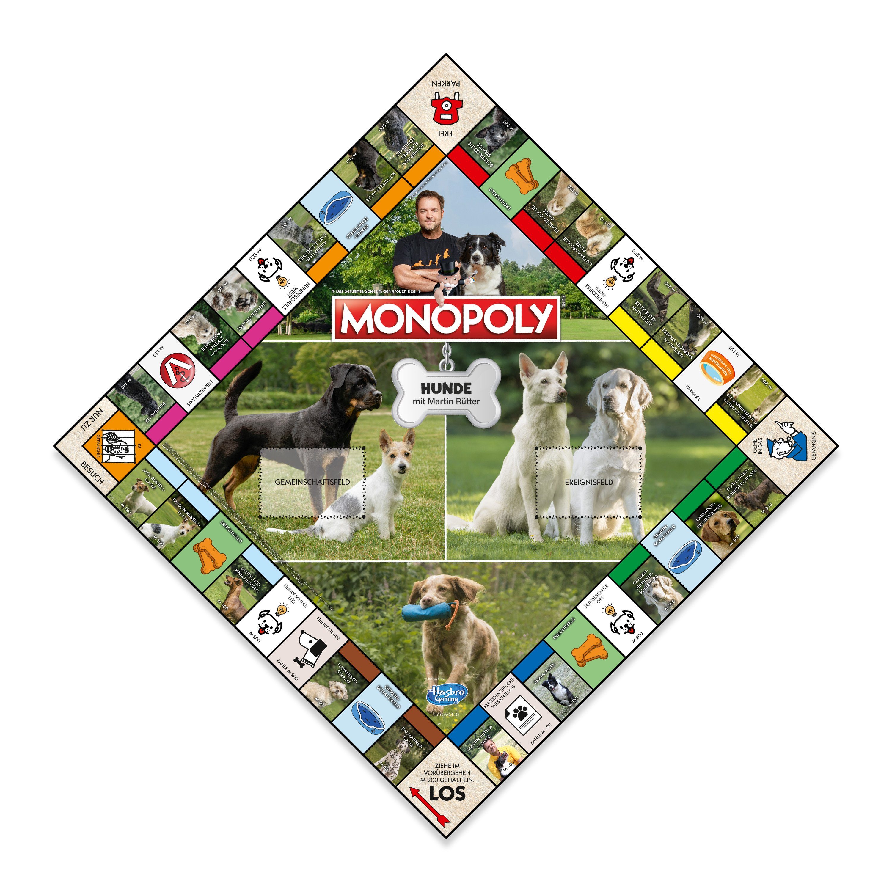 Winning Moves Spiel Monopoly - Hunde (mit Martin Rütter), Brettspiel