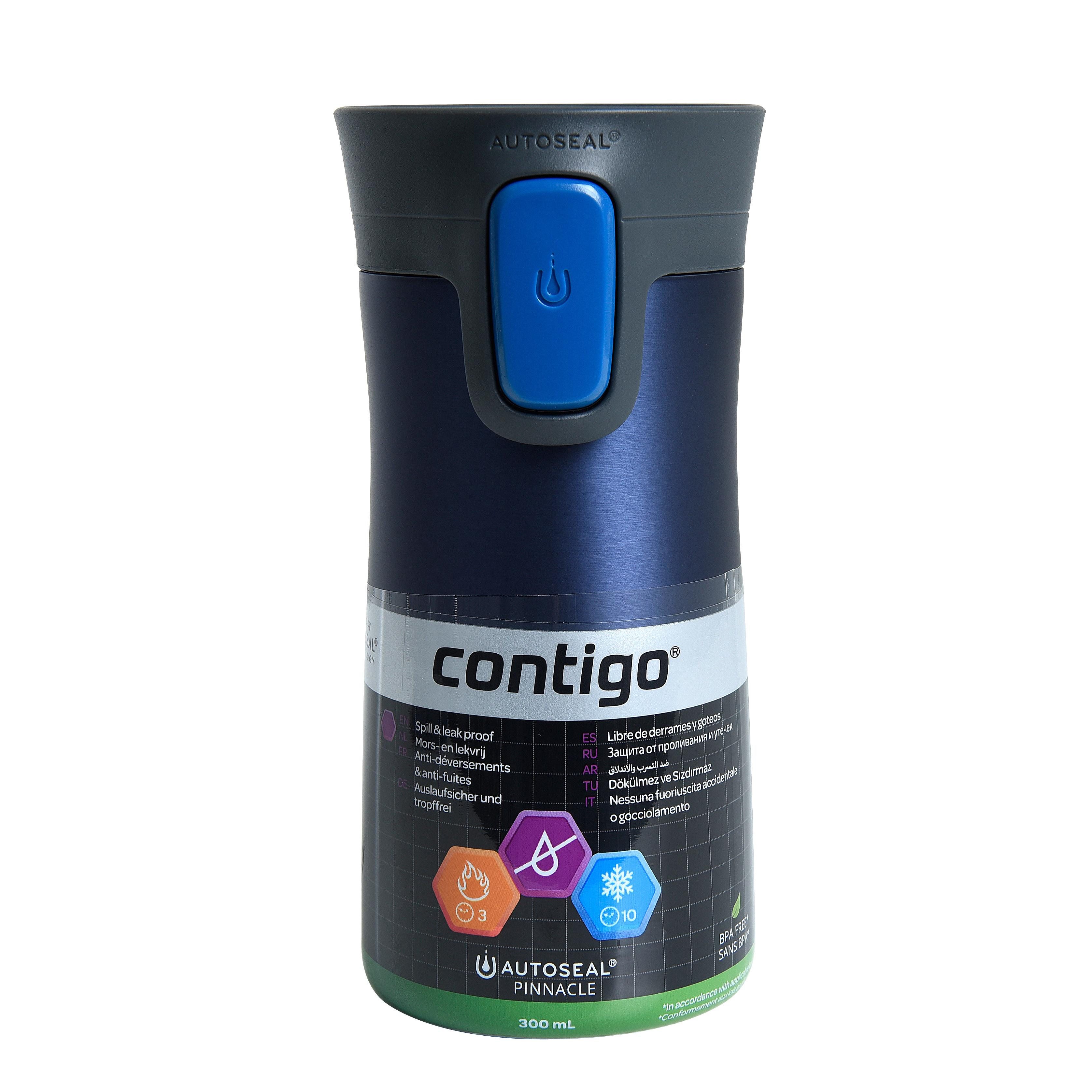 ESTEXO Thermobecher Contigo Pinnacle Kaffeebecher 300 ml Isolierbecher ToGo Becher Blau