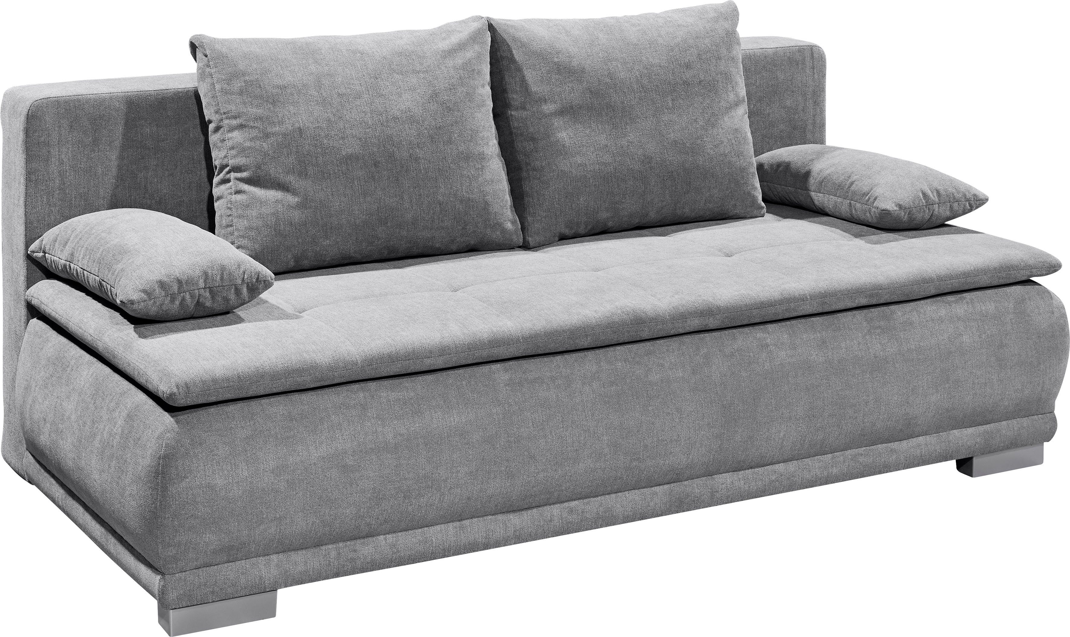 ED EXCITING DESIGN Schlafsofa Luigi, mit Bettkasten & 2 Armlehnenkissen
