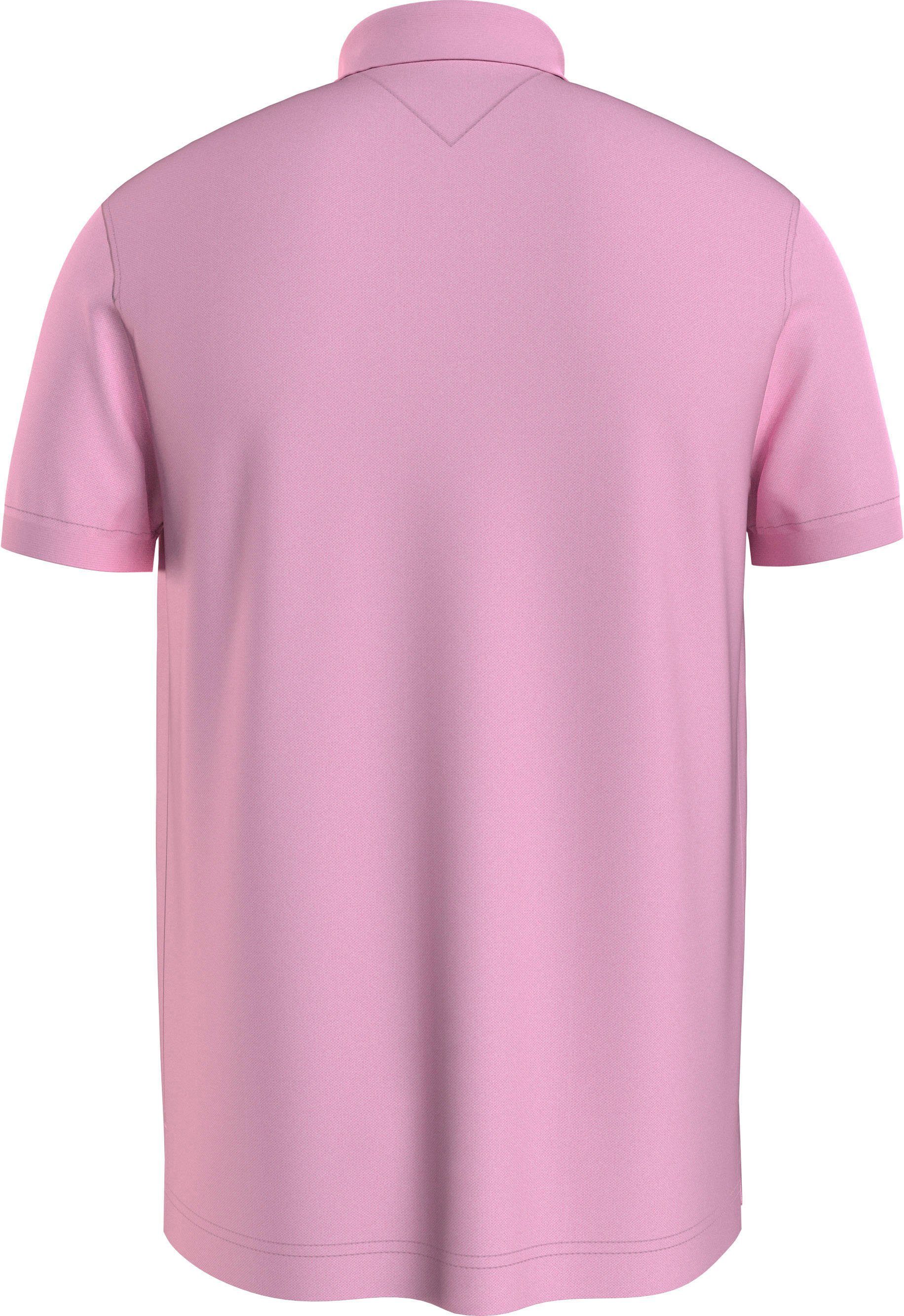 Pink innen am Hilfiger 1985 Hilfiger POLO Kontraststreifen REGULAR mit Iconic Kragen Tommy Tommy Poloshirt