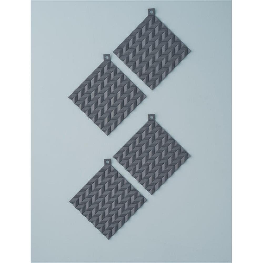RIG-TIG Topflappen HOLD-ON, aus Silikon, mit modernem Zick-Zack-Design, in Grau