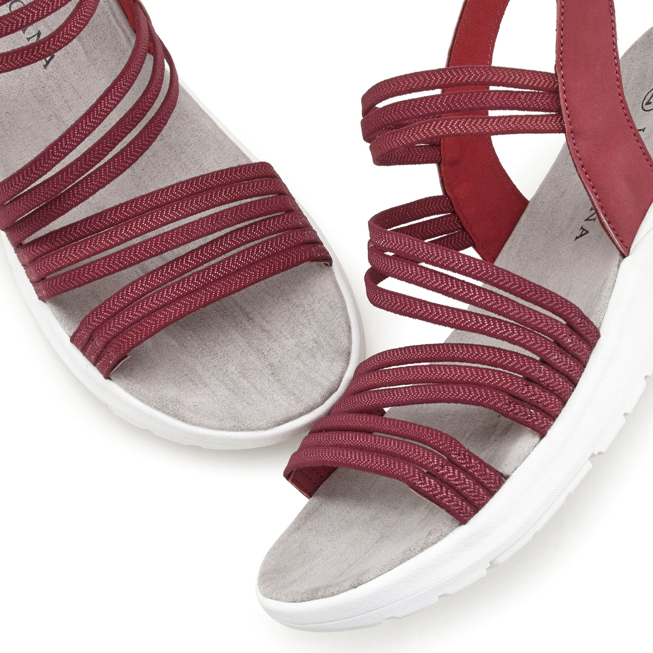 Riemchen Sandalette, LASCANA Sandale Sommerschuh, Sohle,elastische VEGAN ultraleichter