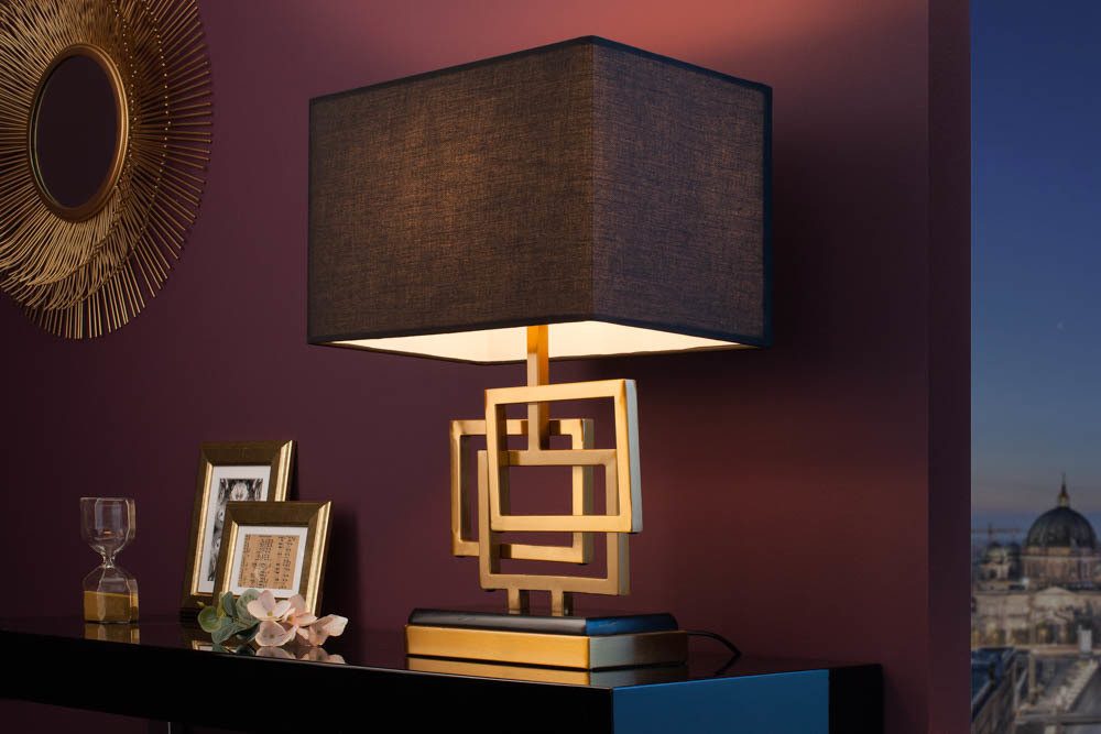 riess-ambiente Tischleuchte ATLANTIS 56cm gold, ohne Leuchtmittel, Modern Design
