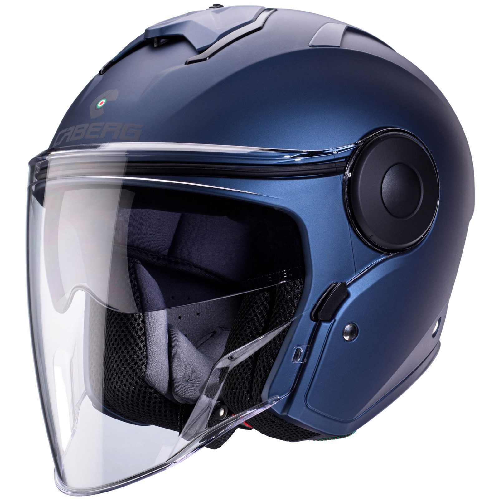 Caberg Motorradhelm Caberg Soho Jethelm matt-blau (1er Set), jethelm für motorrad