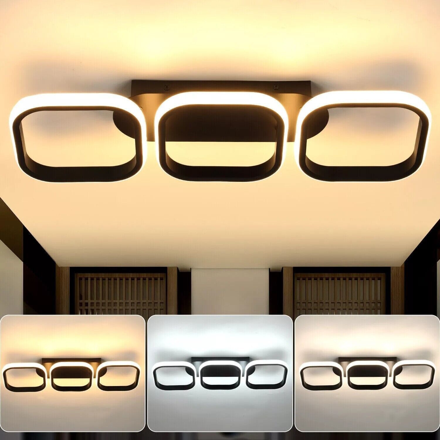 wohnTRAUM24 Deckenleuchte LED Deckenleuchten Dimmbar deckenlampen 3-Farbige günstig online kaufen