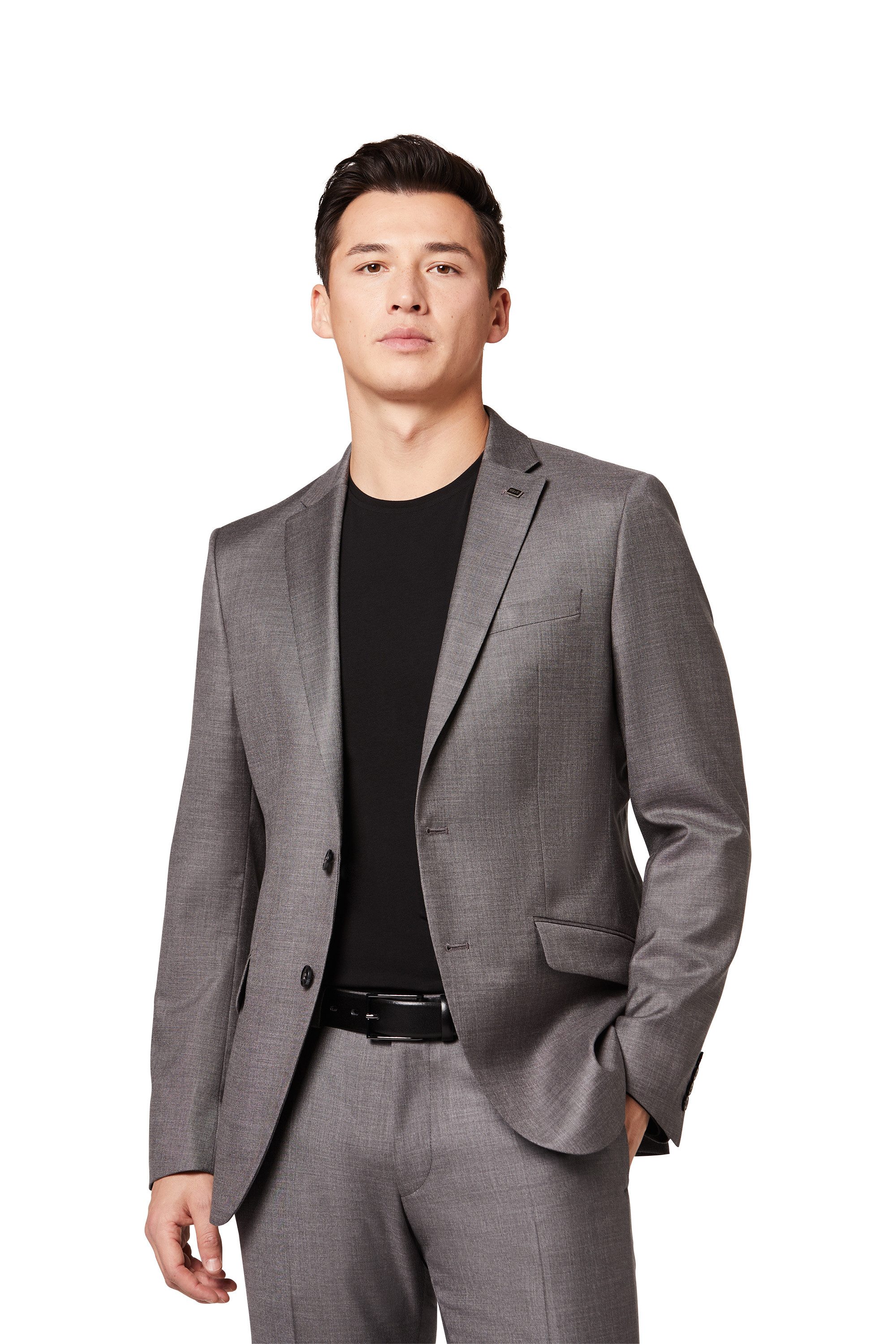 Digel Anzugsakko Allan (1-tlg., Mischgewebe) Touching Buttons, Abnehmbarer Revers-Pin