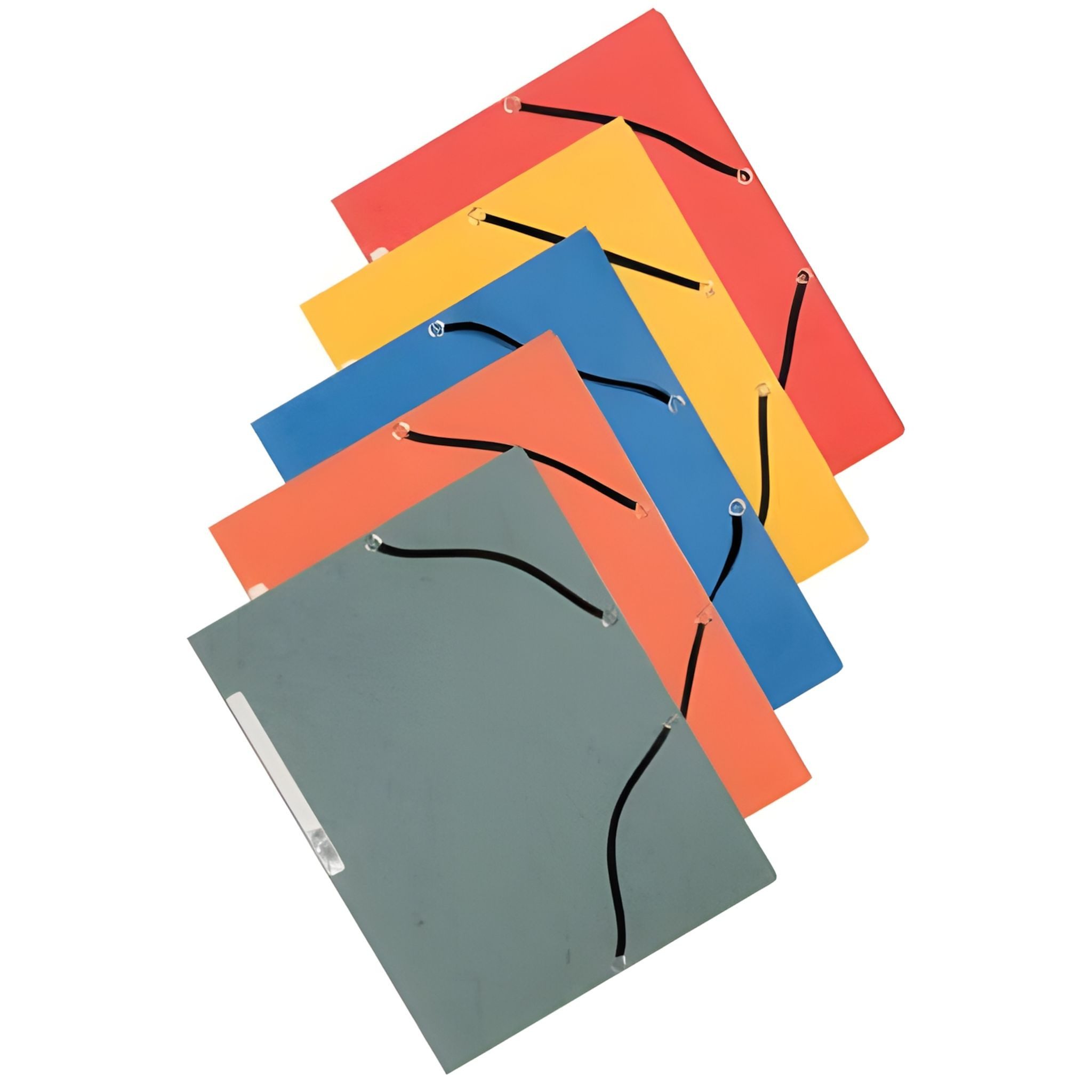 Q-Connect Organisationsmappe Q-Connect Eckspanner - Karton A4 mit Gummizug sortiert, 10 Stück