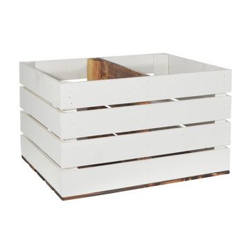 CHICCIE Holzkiste Kurzes Regal (1 Set) Geflammt Weiß 50x40x30cm – Kiste (1 St)