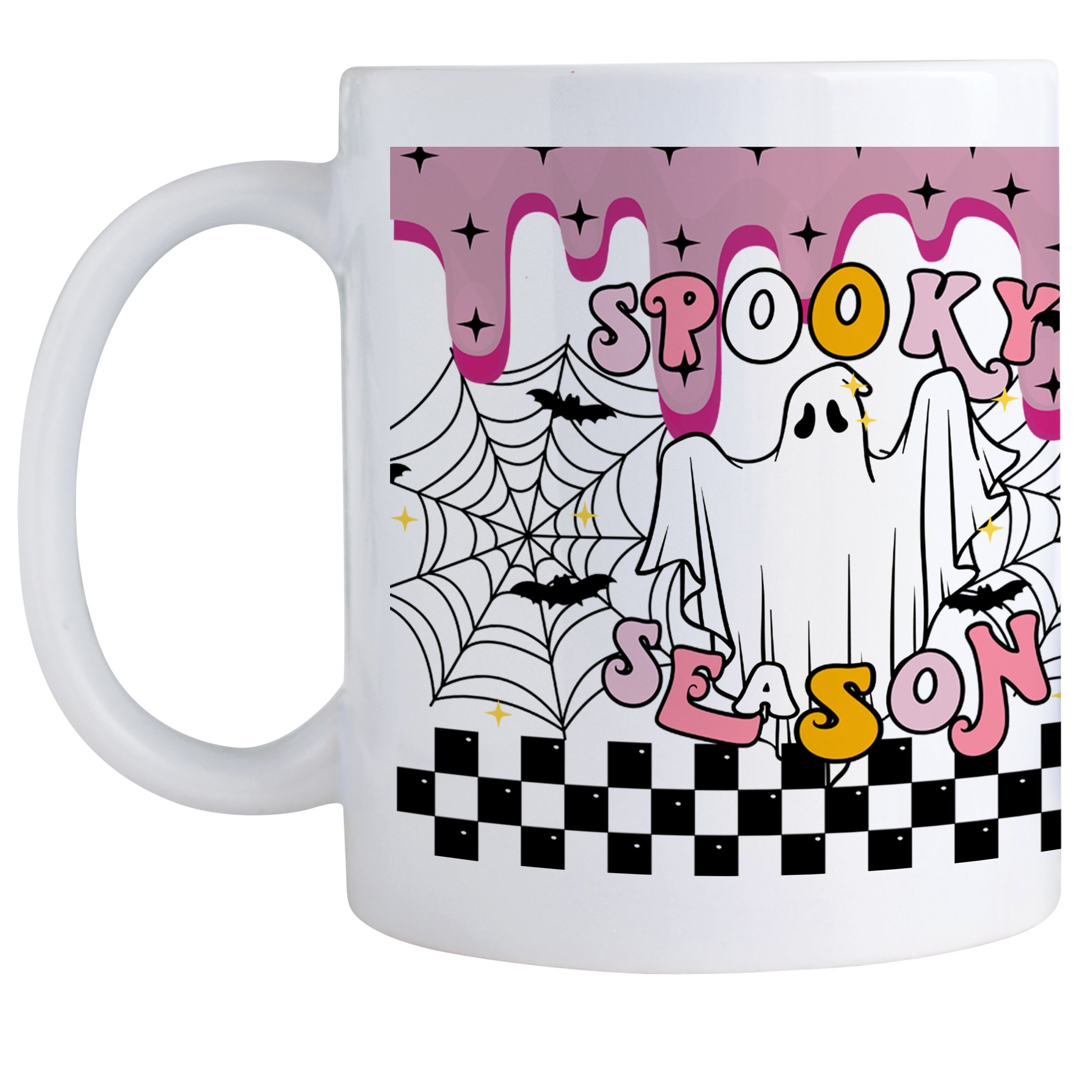 Giftandprint Tasse Spooky Season lustige Kaffeetasse als Geschenk zum Weihnachten, Spülmaschinengeeignet, Mikrowellengeeignet, mit Geschenkbox
