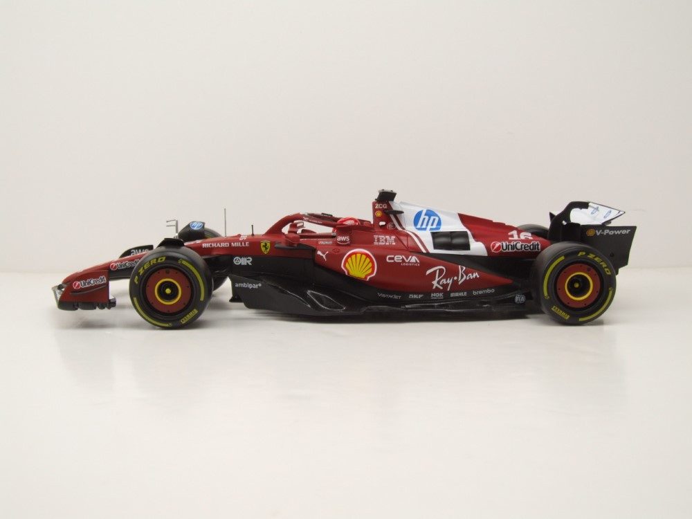 Bburago Modellauto Ferrari SF25 #16 Formel 1 Australien GP 2025 rot Leclerc, Maßstab 1:18