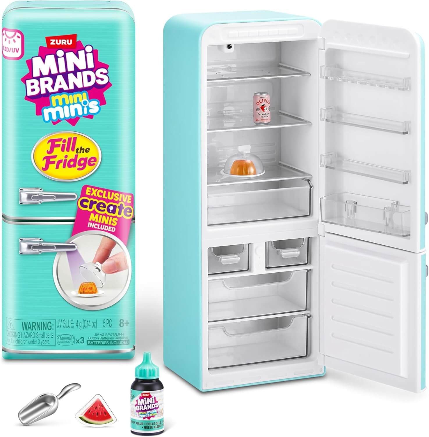 ZURU Kinder-Haushaltsset ZURU 77673 - Mini Brands Fill the Fridge - Kühlschrank