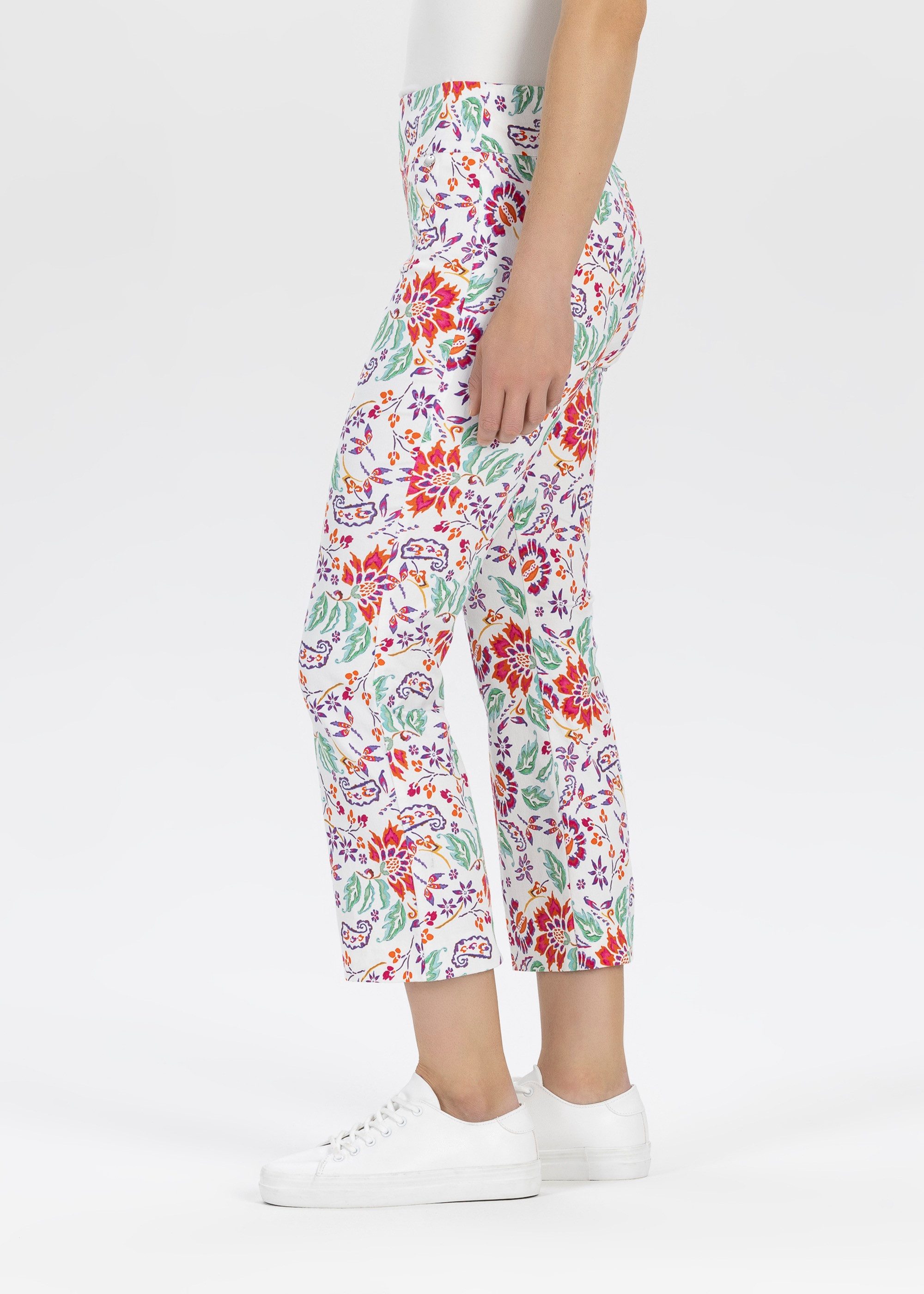 Stehmann fabric trousers with floral pattern