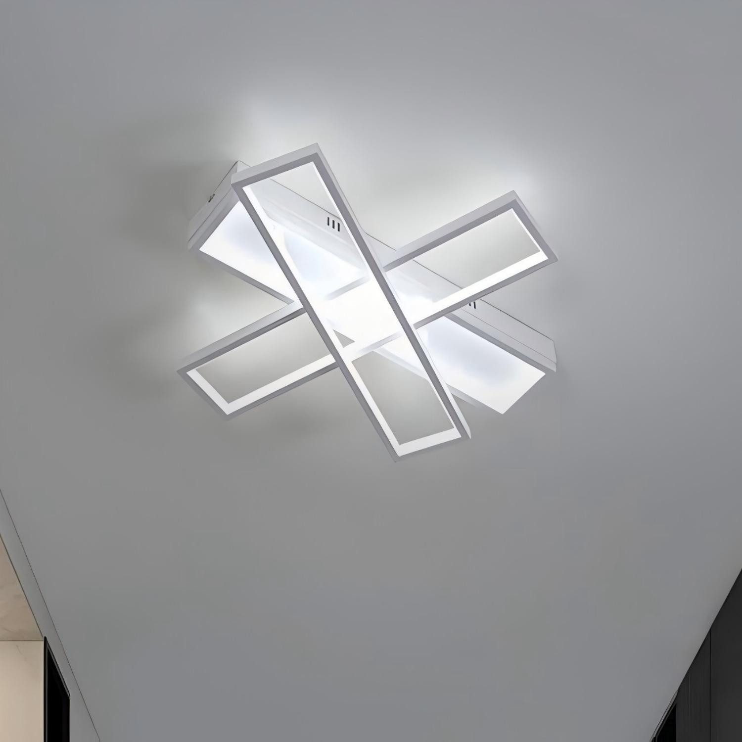 ZMH LED Deckenleuchte Dimmbar Innen Kronleuchter für Wohnzimmer Büro Küche, LED fest integriert, Dimmbar