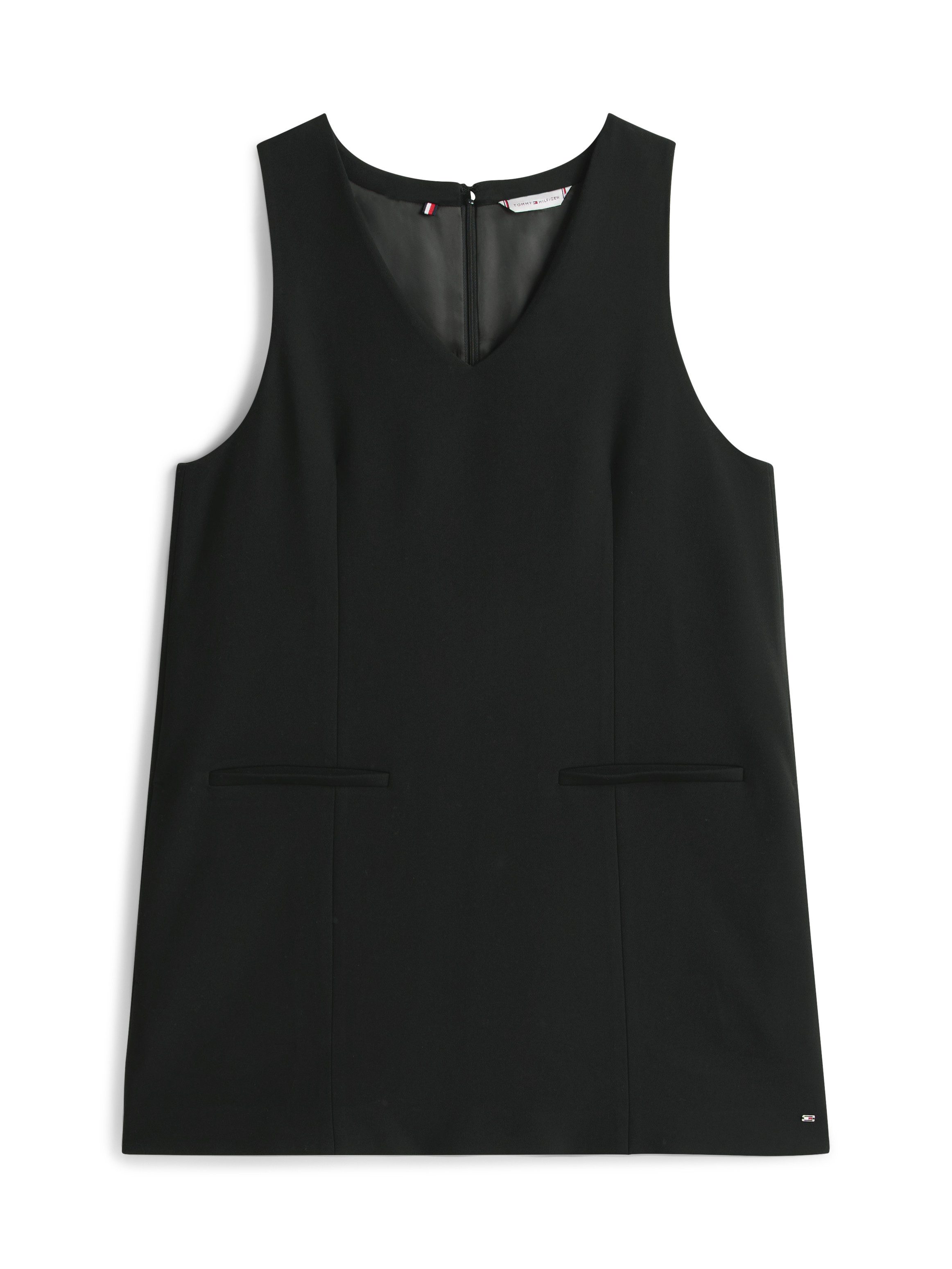 Tommy Hilfiger A-Linien-Kleid PUNTO V-NK NS MINI SHIFT DRESS