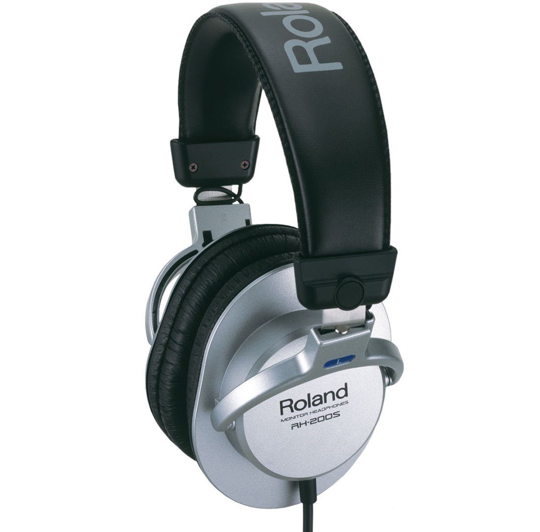 Roland Audio Roland RH-200S Kopfhörer Silver mit Wandhalter Kopfhörer (Hifi, Studio Kopfhörer, Stereo)