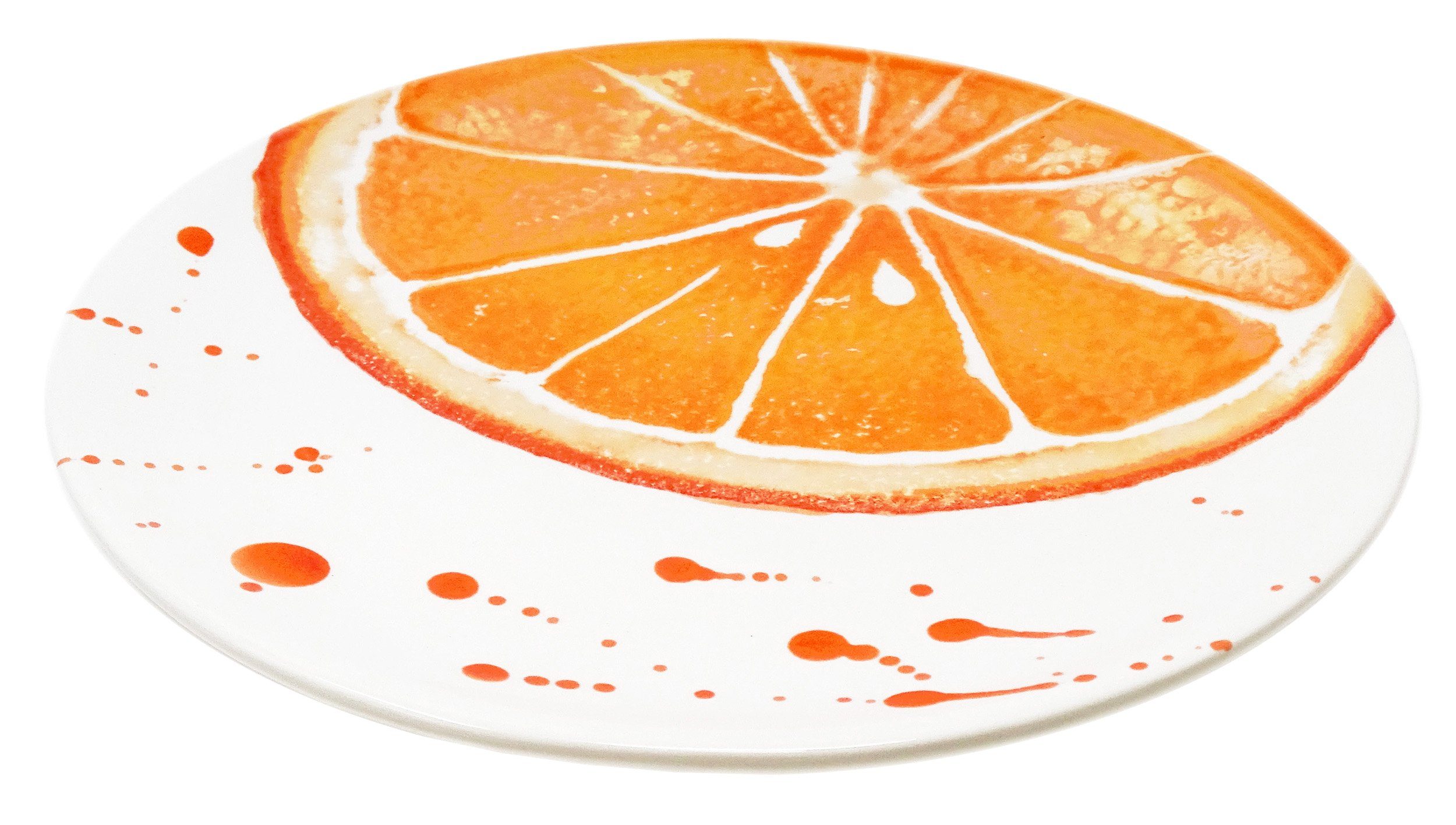 Orange, Lashuma Salatplatte Keramik, Servierplatte handgemachte rund, Dessertteller