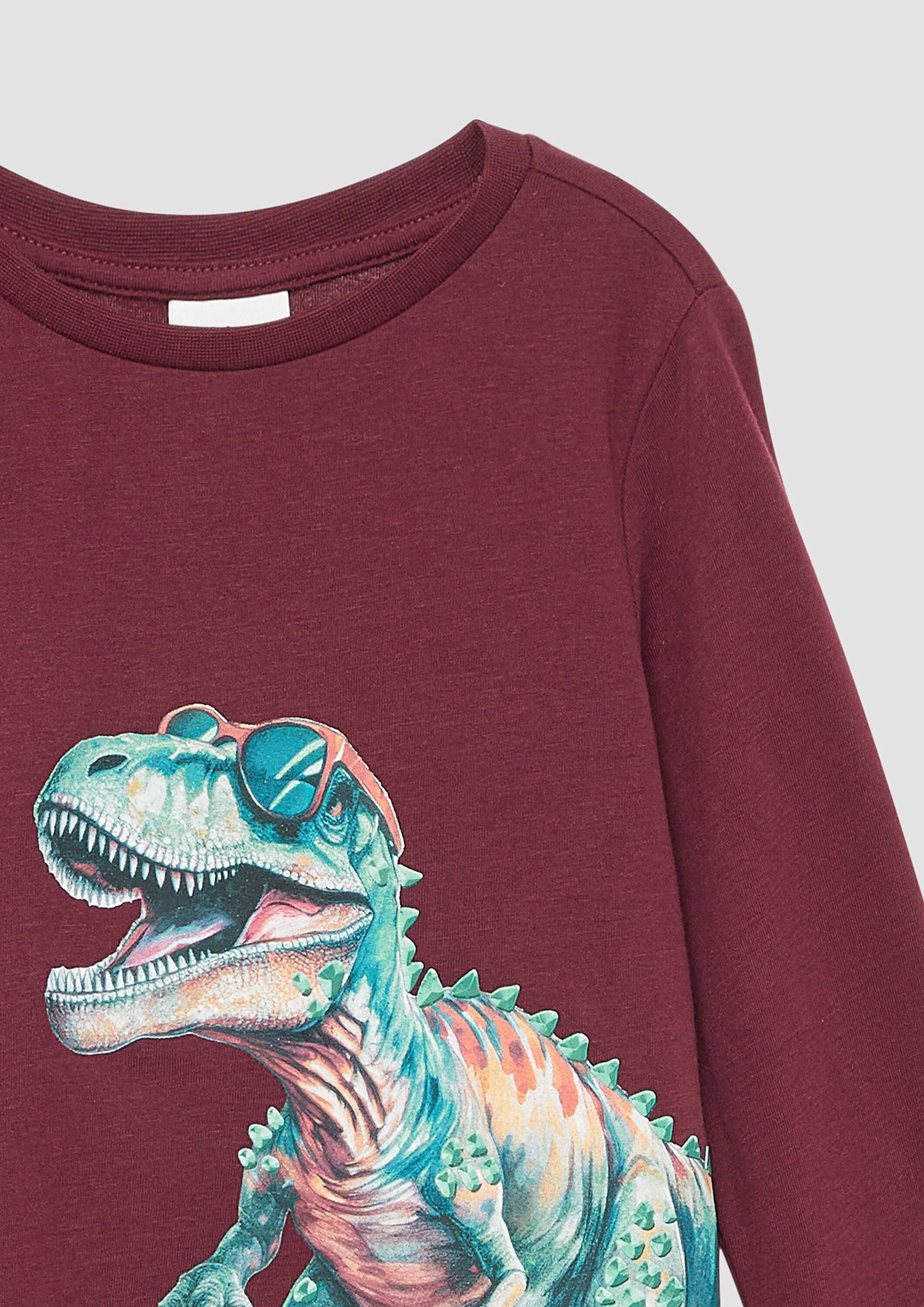 s.Oliver Langarmshirt T-Shirt Longsleeve mit Fotoprint und 3D-Effekt