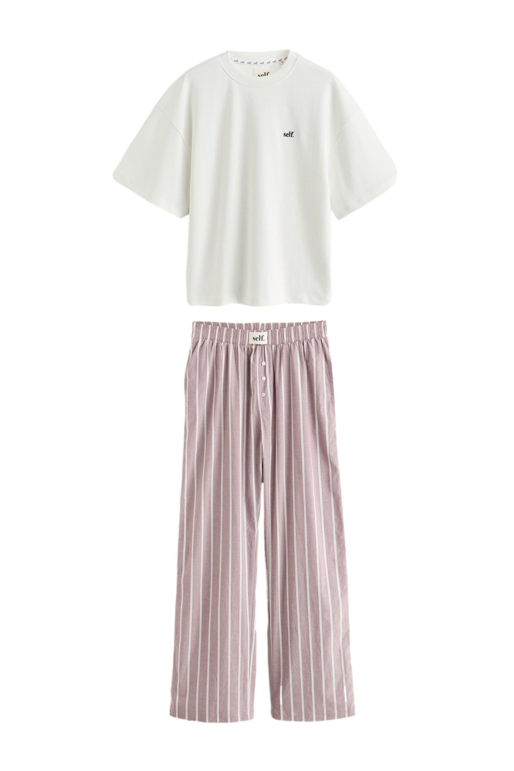 self Pyjama Self. Kurzarm-Schlafanzug aus 100 % Baumwolle (2 tlg) günstig online kaufen