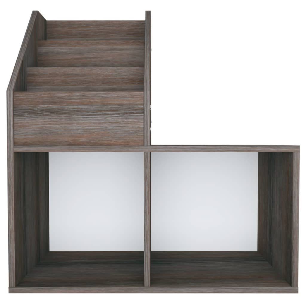 3011333, möbelando in LxBxH: Bücherregal Sonoma-Eiche und 30x71x78,5 cm, Grau