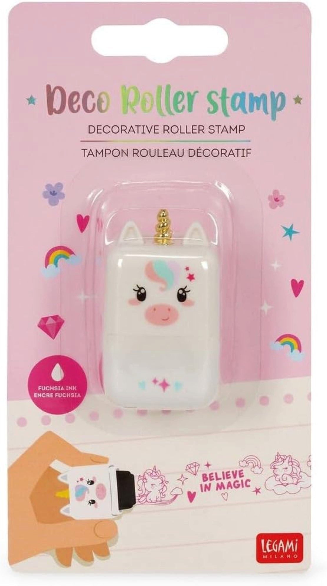 Legami Federmäppchen LEGAMI Deko-Rollstempel Unicorn – Fuchsia Tinte