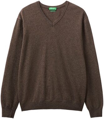 United Colors of Benetton V-Ausschnitt-Pullover im cleanen Look