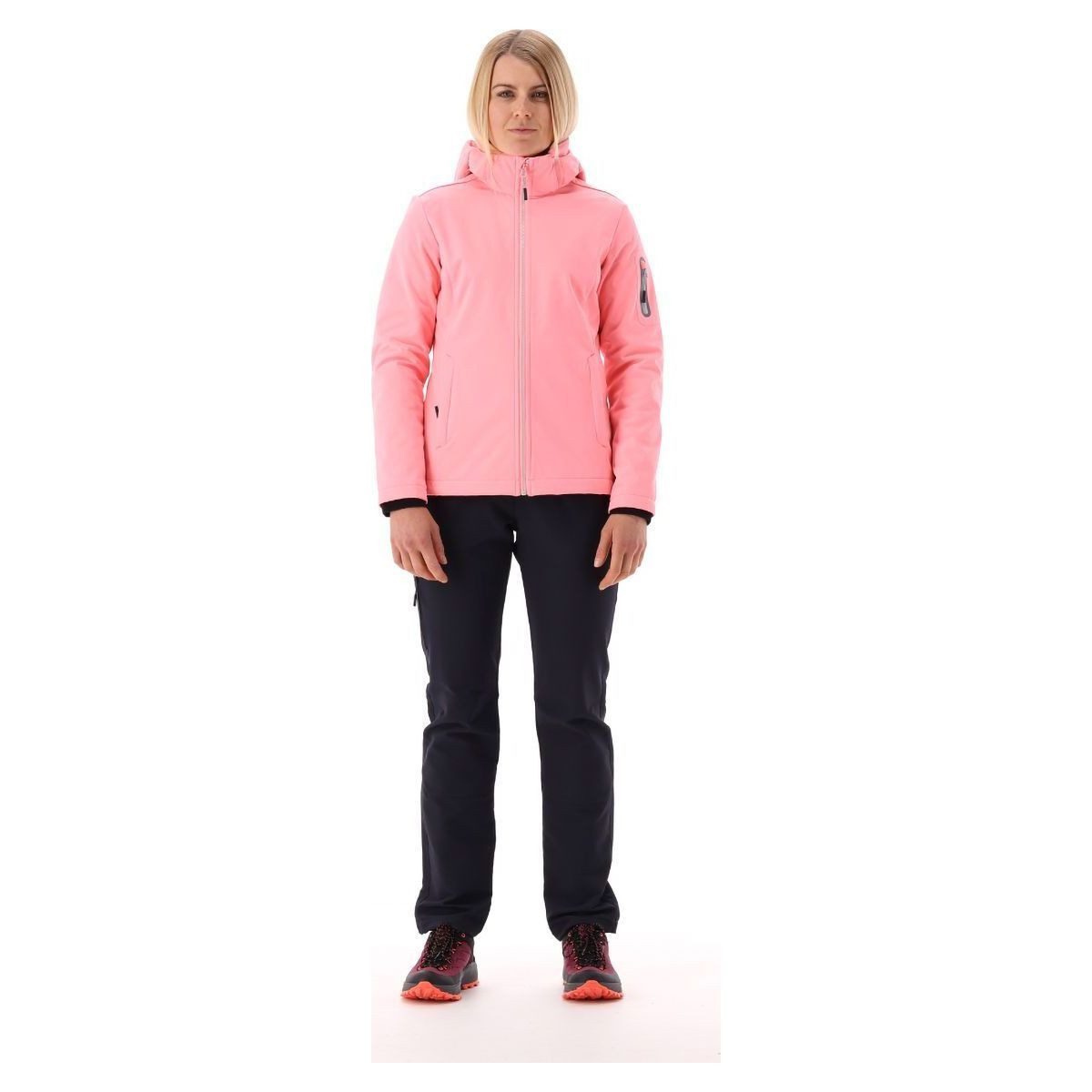 CMP Softshelljacke Woman Jacket Zip Hood Vielseitige Damenjacke mit abnehmbarer Kapuze, wasserdichtem Clima – Bild 2 von 5