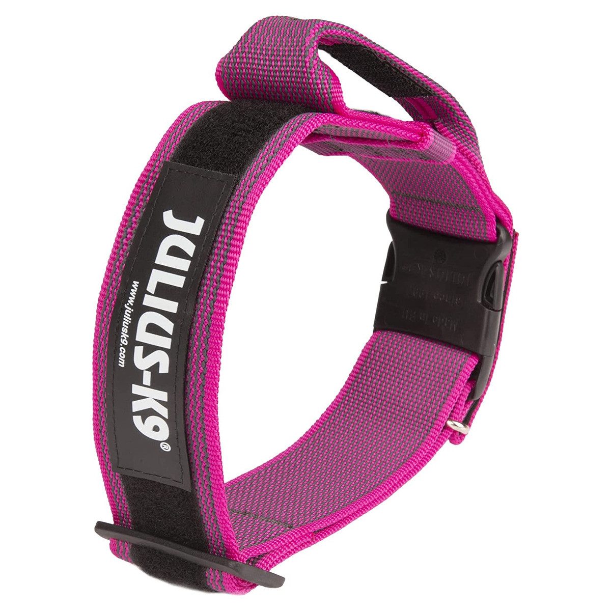 Julius-K9 Hunde-Halsband Halsband mit Griff pink