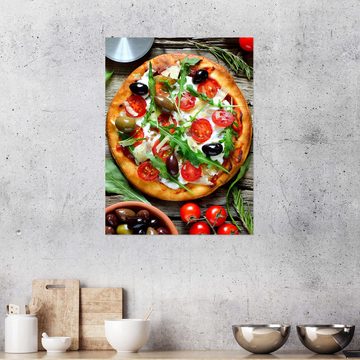 Posterlounge Wandfolie Editors Choice, Frische selbstgemachte Pizza, Küche Mediterran Fotografie